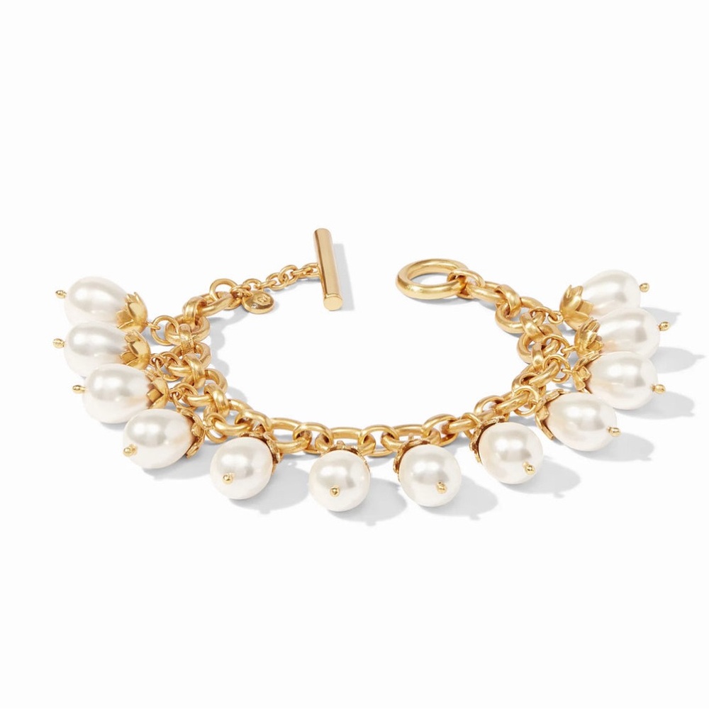 NWT Quiet Luxury Wedding Summer RARE Authentic Julie Vos Pearl Charm Bracelet